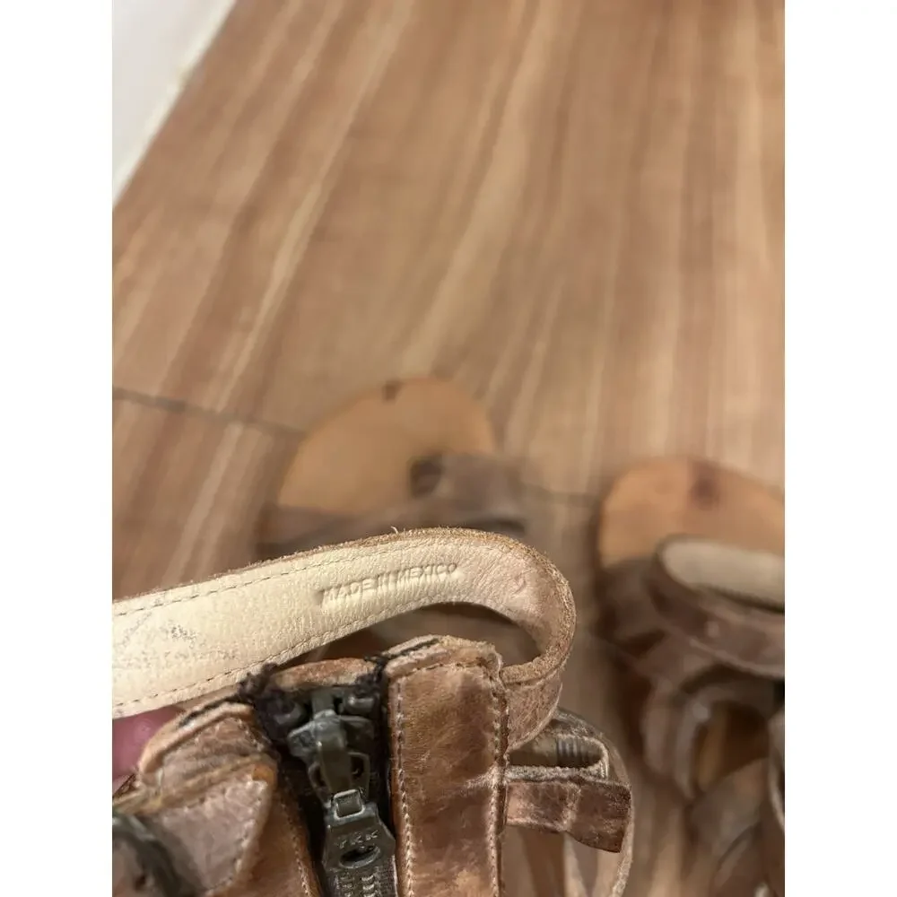 Bed Stu Tall Gladiator Sandals 7.5 Made In Mexico